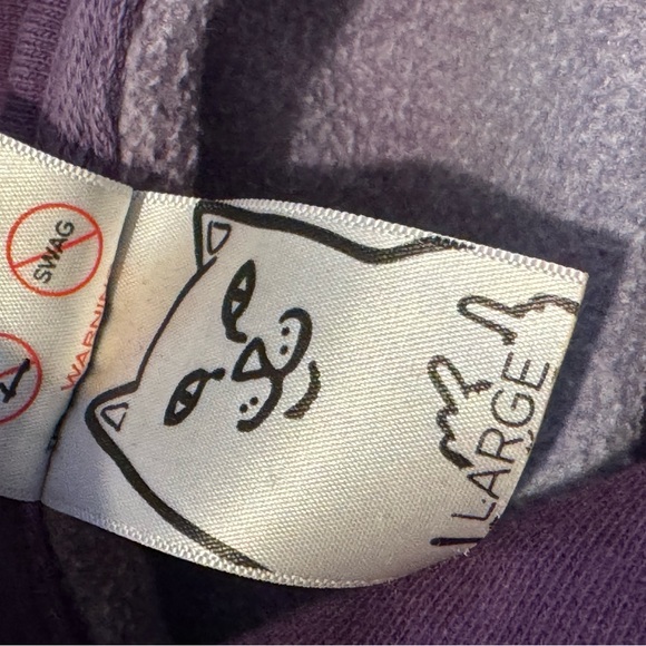 RIPNDIP Purple Tie-Dye Hoodie Sz Large - Picture 7 of 9